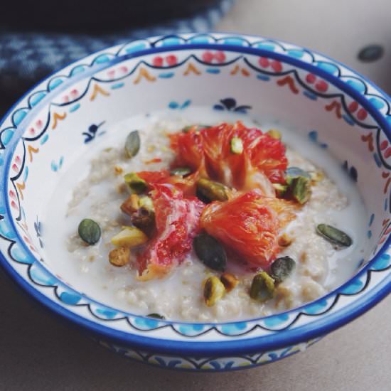 Roasted Blood Orange Oatmeal