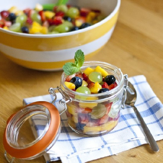 Fruit Salad w/ Honey-Lime-Dressing