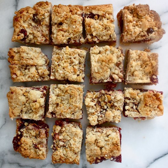 Raspberry Crumble Bars