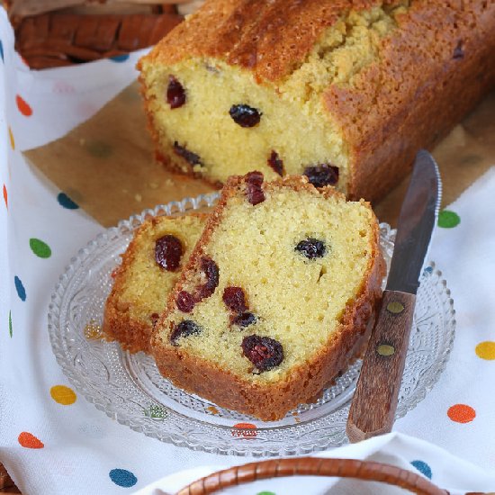 Cranberry Greek Yogurt Pound Cake