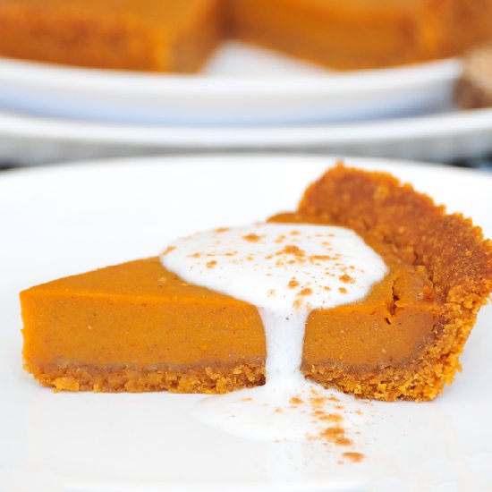 Pumpkin Pie GF/Vegan/Sugar free