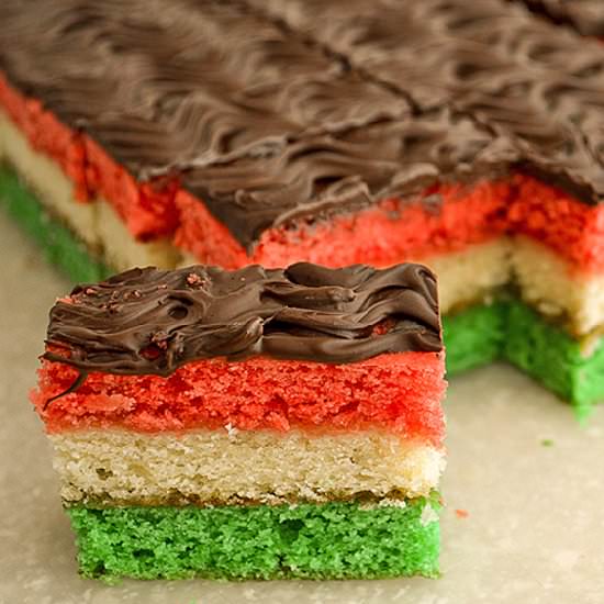 Italian Tri-Color Rainbow Cookies