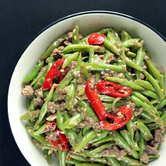 Green Bean and Minced Beef Stir Fry