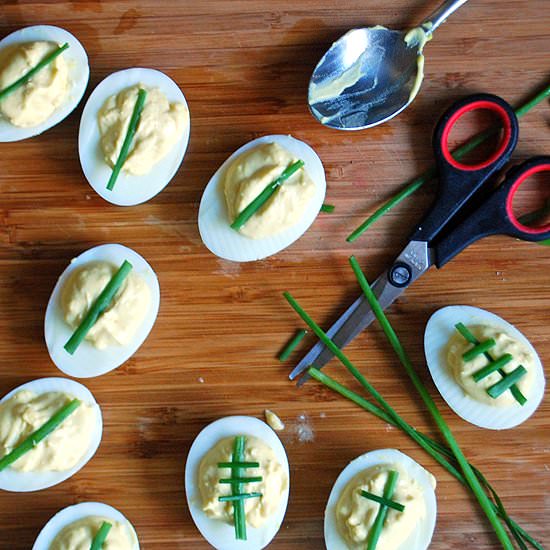 Football Deviled Eggs