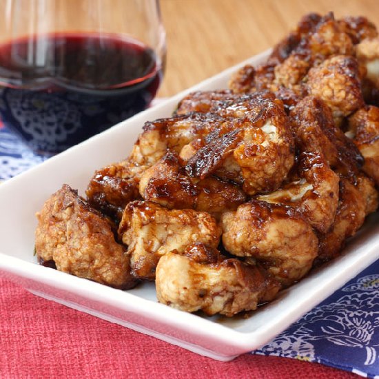 Balsamic Glazed Cauliflower Wings