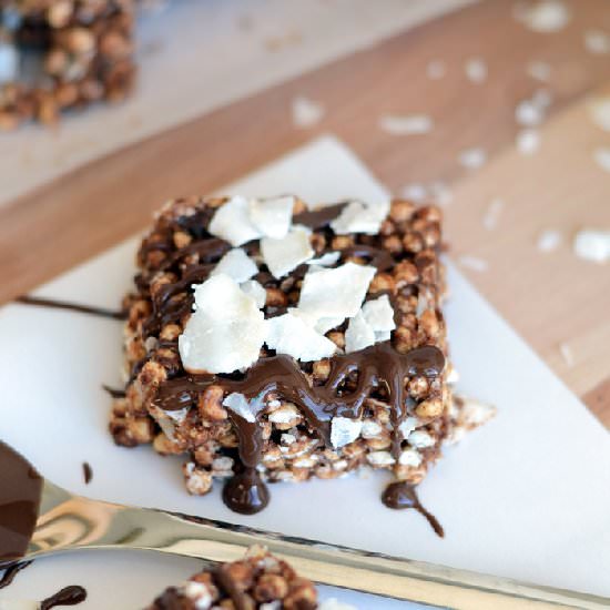 Coconut Chocolate PB Snack Bars