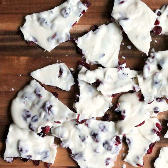 Cranberry Cream Chocolate Bark