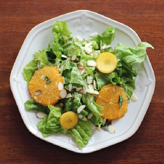 Orangey Mixed Greens Salad