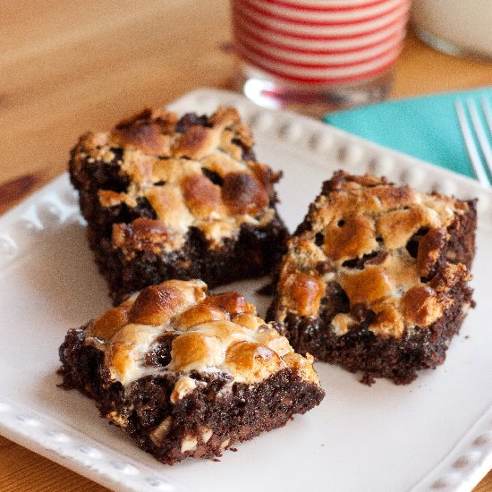 Chewy Rocky Road Brownies