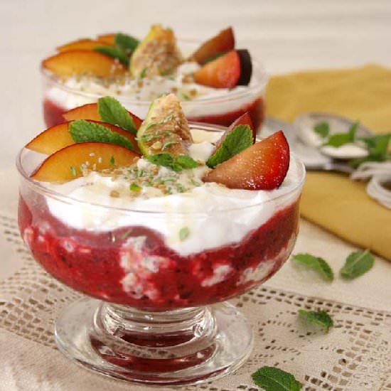 Bircher Muesli with Plum Sauce