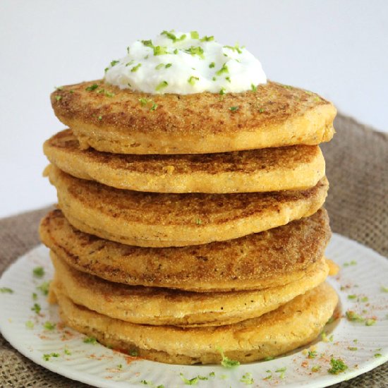 Sweet & Savory Cornbread Pancakes