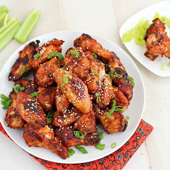 Asian Apricot Glazed Chicken Wings