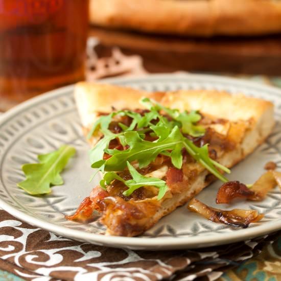 Caramelized Onion & Bacon Pizza