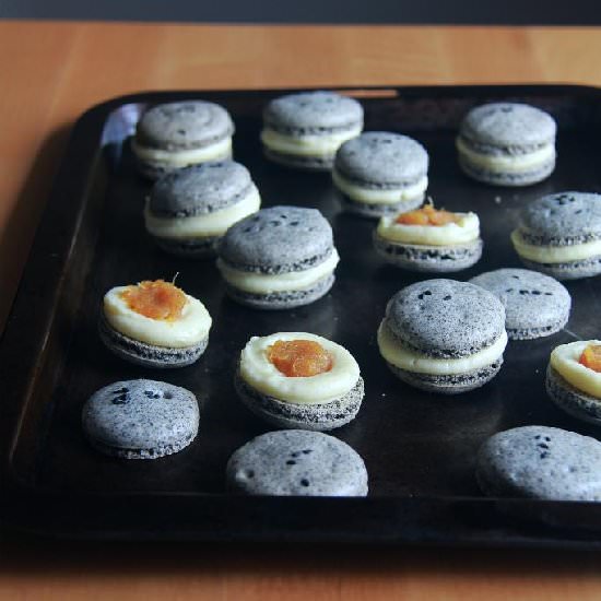 Black Sesame Macarons