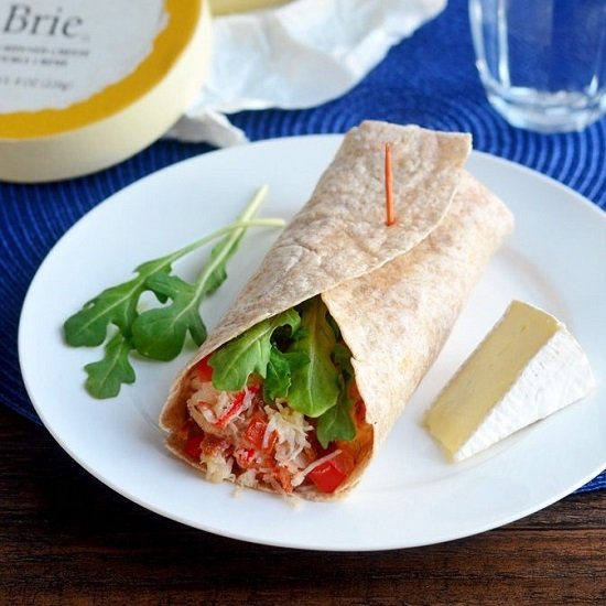 Crab, Bacon, and Brie Wrap