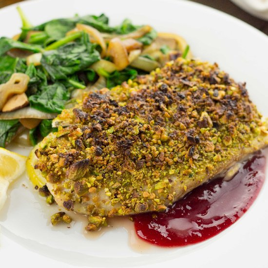 Pistachio Crusted Red Snapper