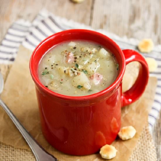 New England Clam Chowder with Pork