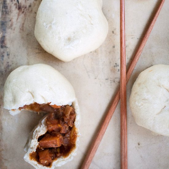 BBQ Lentil Baozi