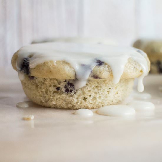 Blueberry Lemon Glazed Muffin Tops