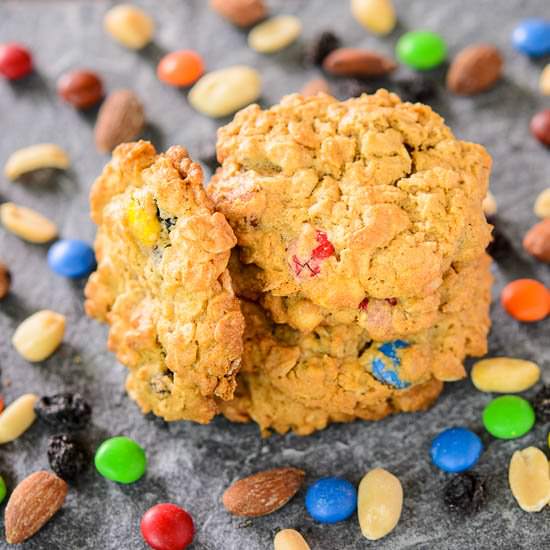 Oatmeal PB Trail Mix Cookies