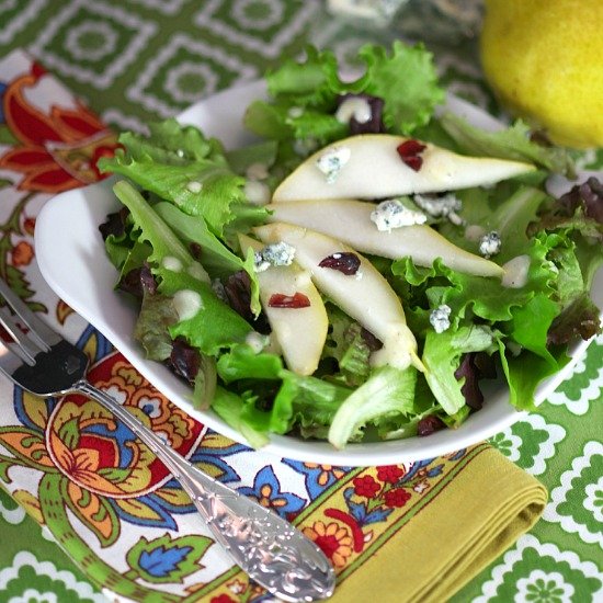 Pear, Walnut & Blue Cheese Salad