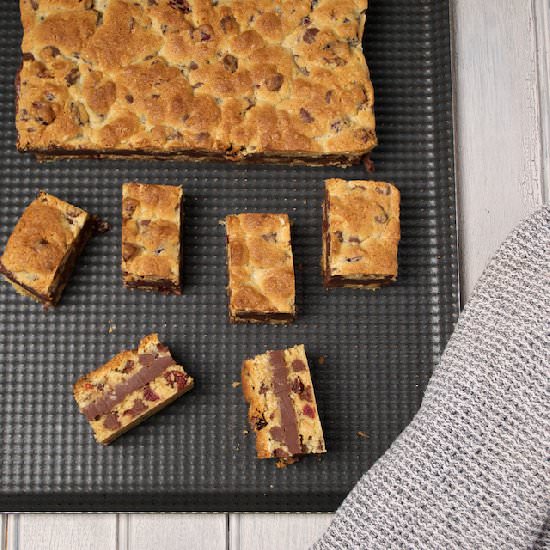 Gooey Chocolate Chip Sandwich Bars