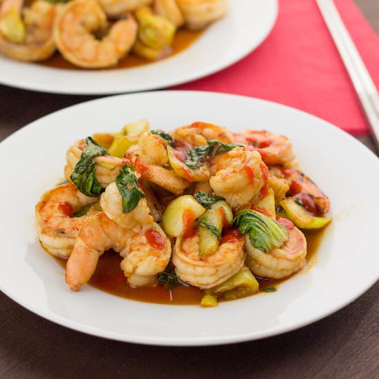 Spicy Garlic Shrimp and Bok Choy