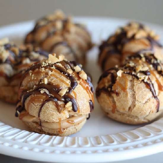 Snickers Eclairs (Gluten-free)