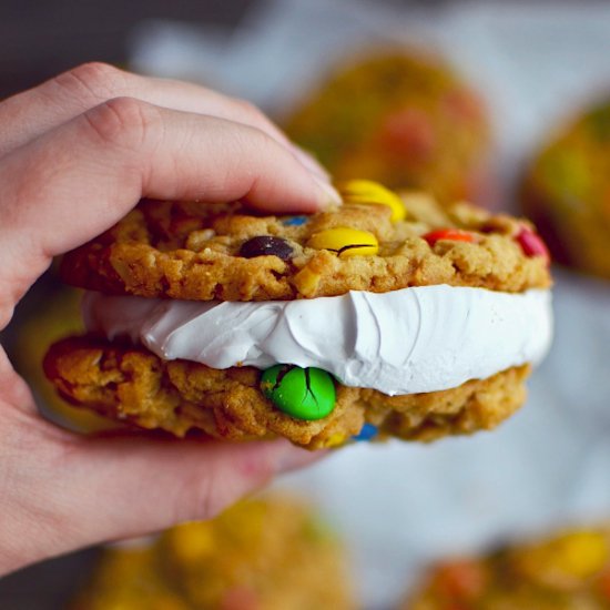 Monster Cookie Oatmeal Creme Pies