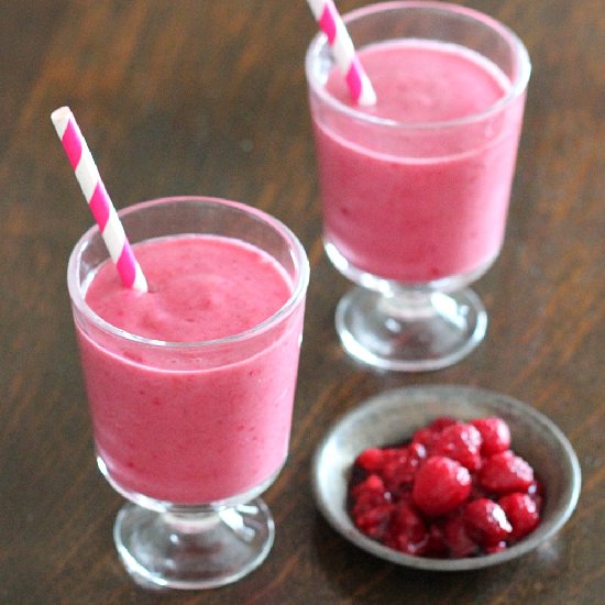 Raspberry Banana Protein Smoothie