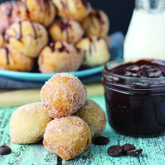 Cookie Dough Stuffed Donut Holes