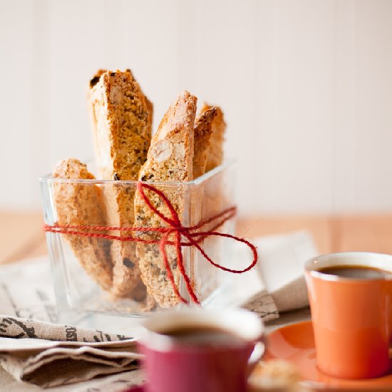 Hazelnut Coffee Bean Biscotti