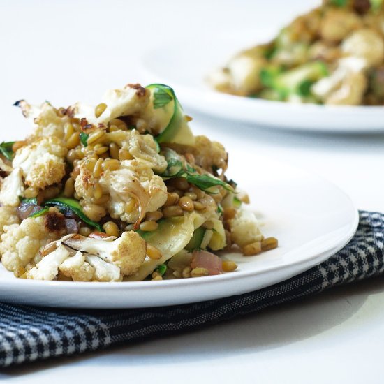 Cauliflower and freekeh salad