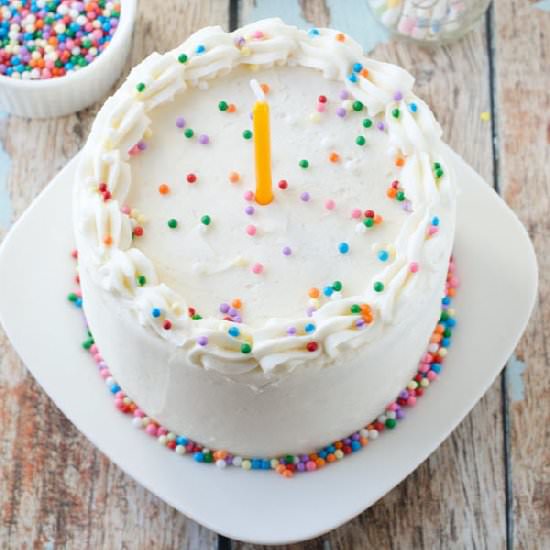 Vegan Vanilla Birthday Cake