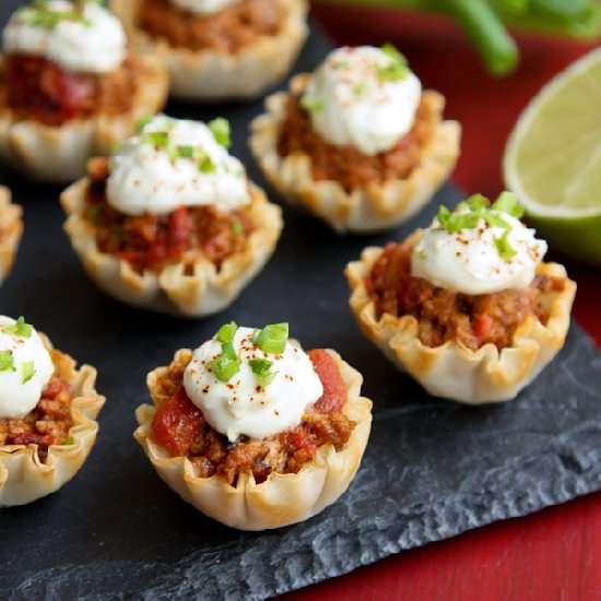 Cheesy Turkey Taco Cups