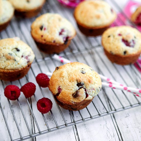 Raspberry Chocolate Chip Muffins