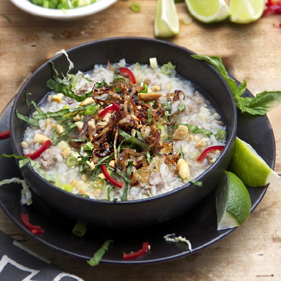 Cambodian Pork Rice Soup