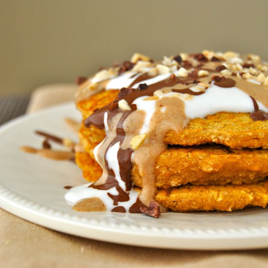 Peanut Butter Pumpkin Pancakes