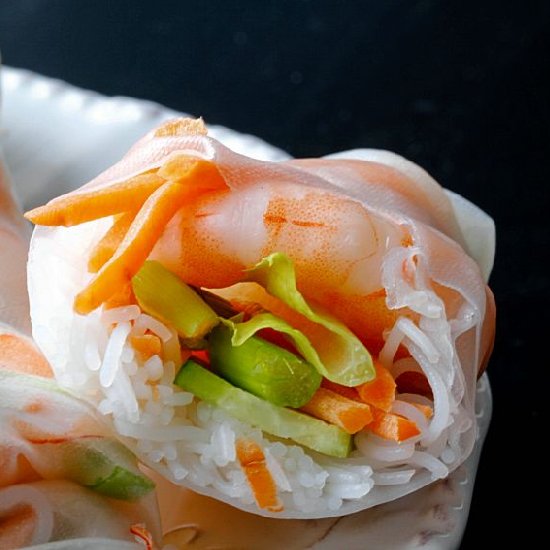 Thai Peanut Shrimp Summer Rolls