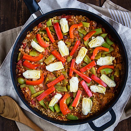 Brown Rice Vegetable Paella