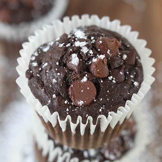 Triple Chocolate Chip Muffins