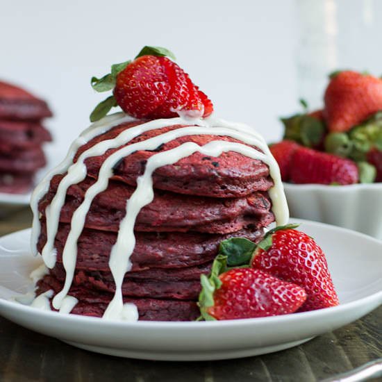 Red Velvet Pancakes