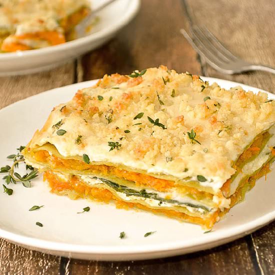 Butternut Squash & Spinach Lasagna