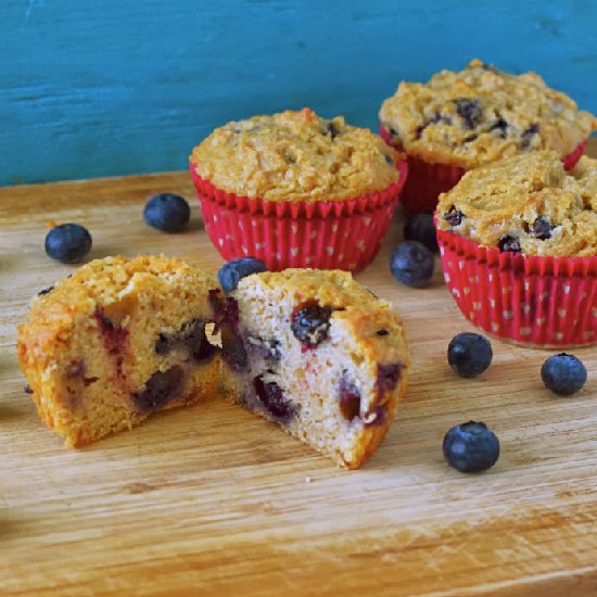 Lemon Blueberry Ricotta Muffins