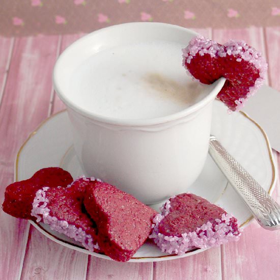 Valentine shortbread cookies