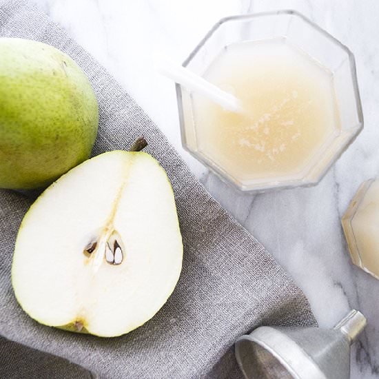 Pear elderflower cocktail