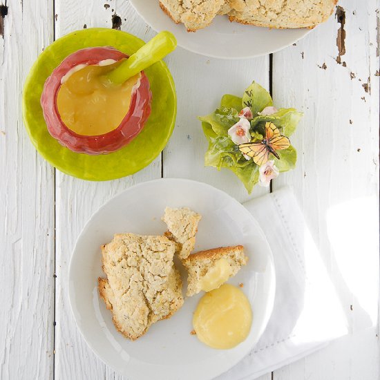 Black Pepper Scones- Grapefruit Curd