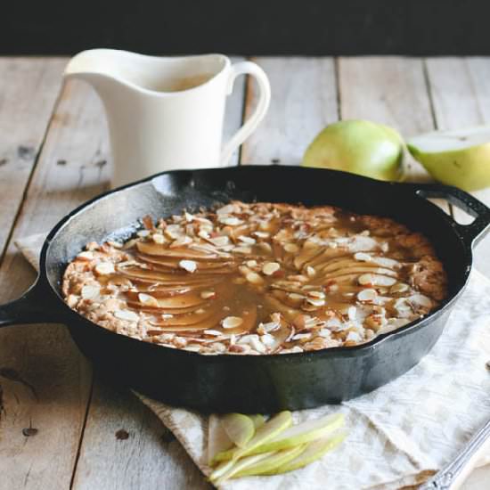 Pear Cake w/Brandy Caramel Sauce