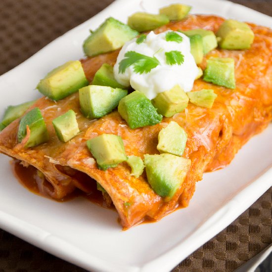 Chicken and Avocado Enchiladas