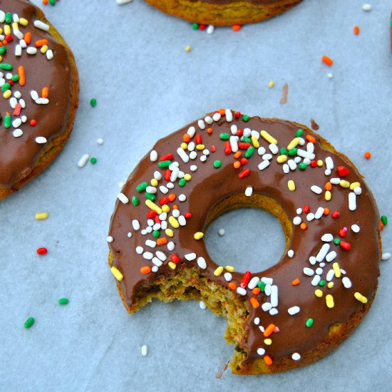 Chocolate-Glazed Kabocha Donuts